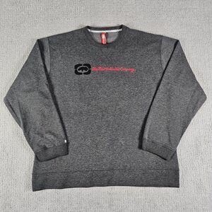 Ecko Unltd Sweatshirt‎ Men's 2XL Gray Pullover Y2K Style Hip Hop